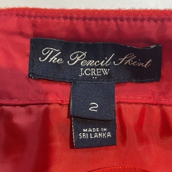 J Crew Factory Pencil skirt in double-serge wool red - Picture 4 of 8
